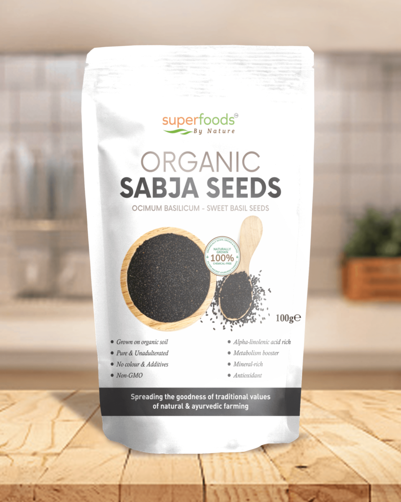 Organic Sabja Seeds Satva Herbs and Vitality